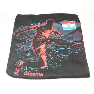 Gen2 Kids National Soccer Apparel Croatia T-Shirt Black/Red/Blue Medium 10/12